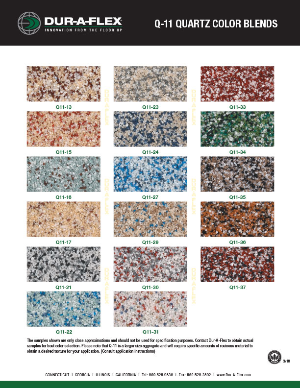 Color Charts For Floors Associated Concrete Coatings
